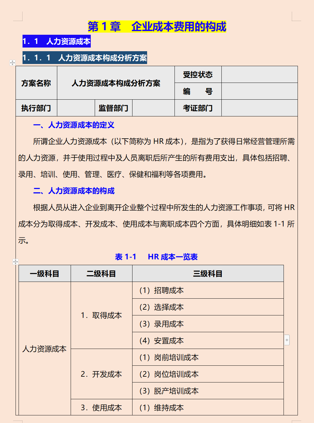 公司规模再小，成本也要有所管控，一套完美的成本管控制度很重要