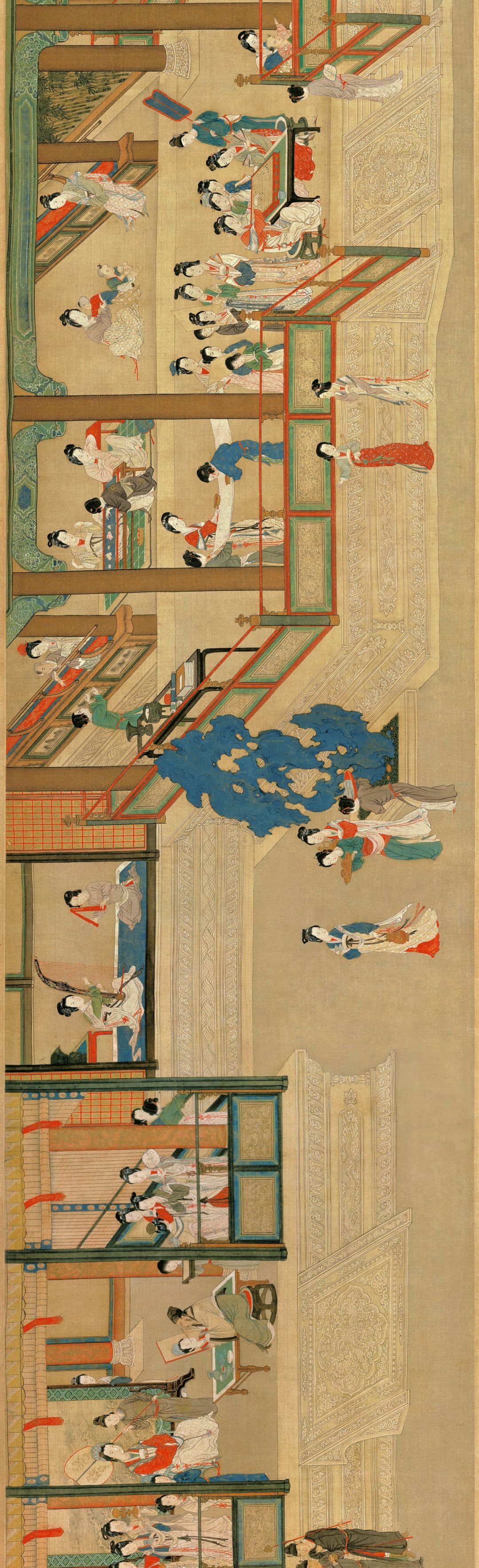 汉宫春晓图 绢本 设色 纵:30.6厘米 横:574.