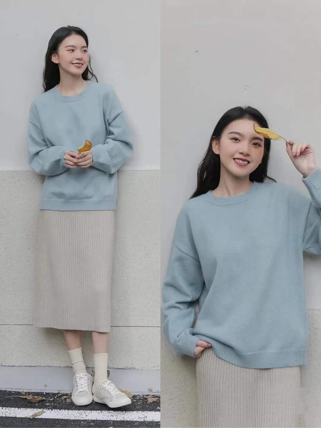 冬天里的“蓝色系”成时尚新宠，显白又治愈，也太好看了吧