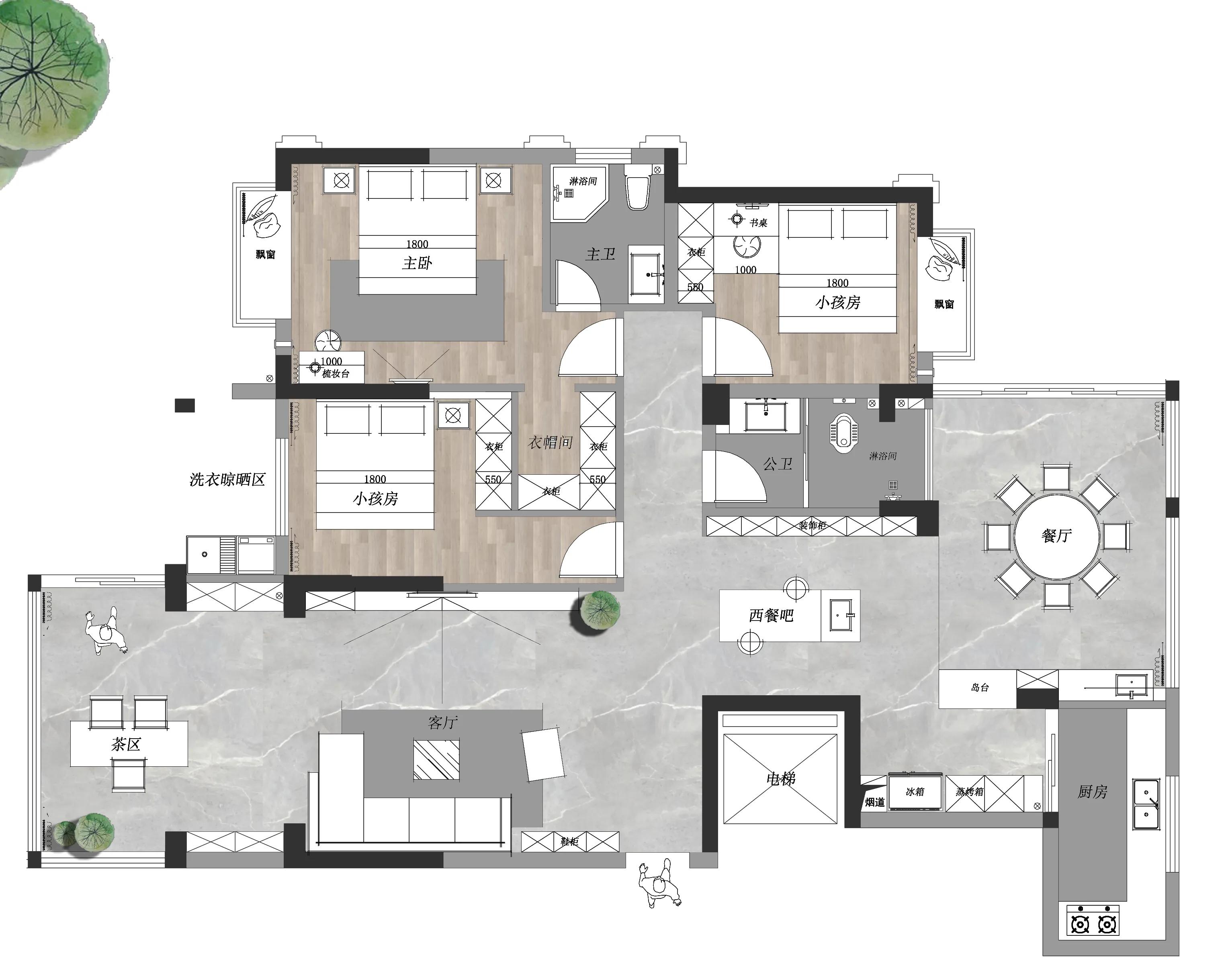 做了几套风格效果图，最终选择新中式耐看不过时，历时5个月装修
