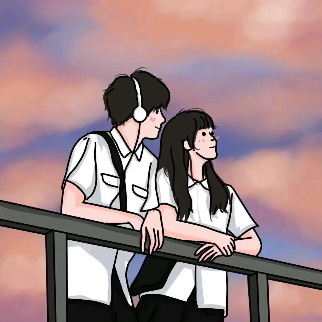 超浪漫的情侣头像,无水印