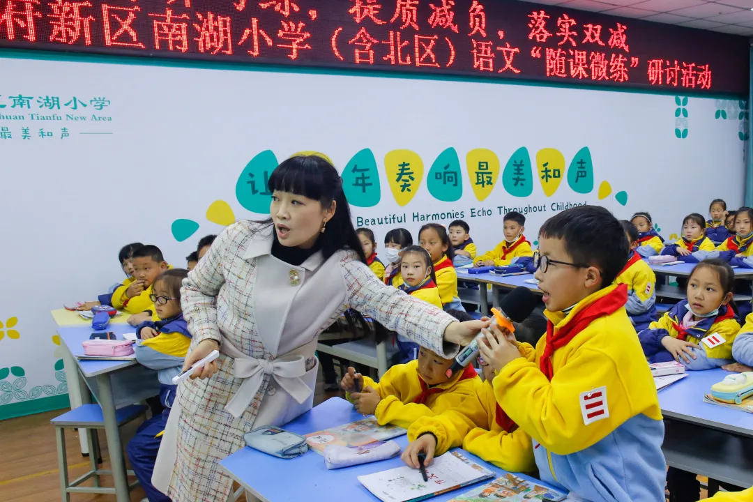 四川天府新区南湖小学（含北区）语文“随课微练”研讨活动