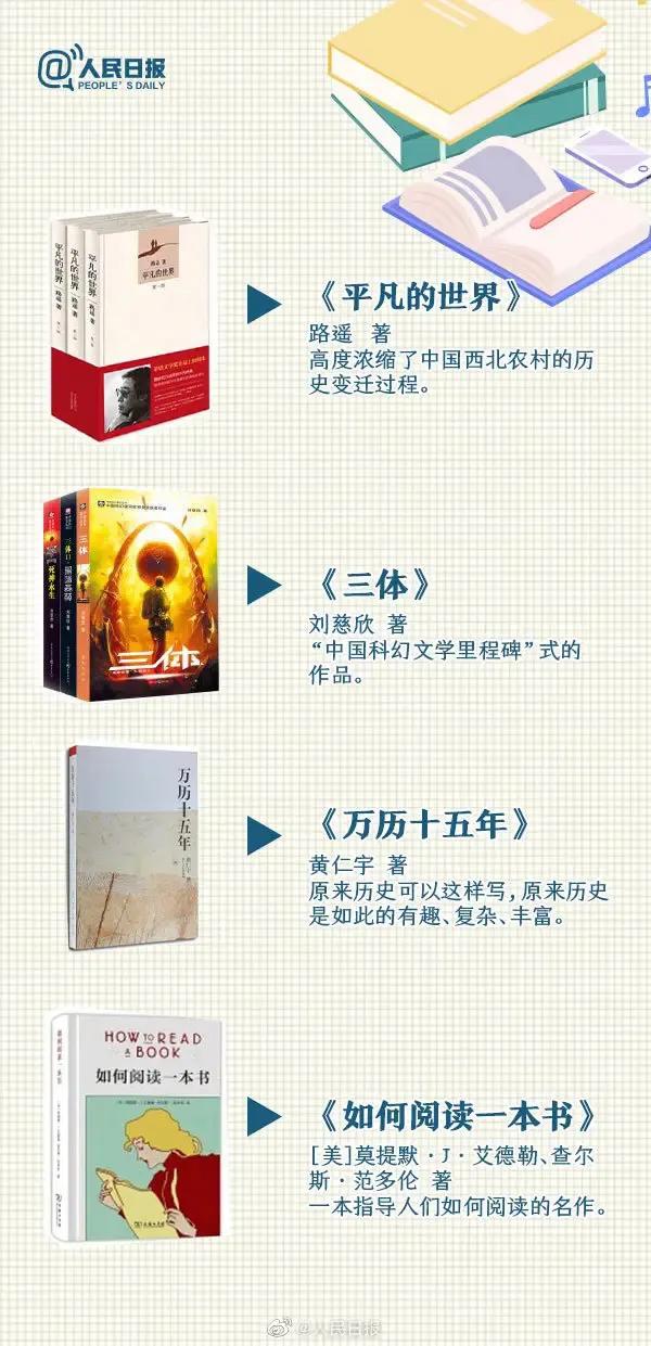 人民日?qǐng)?bào)推薦讀和收藏的40本好書