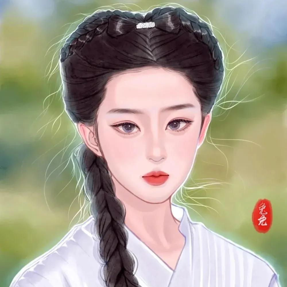 刘亦菲手绘头像 