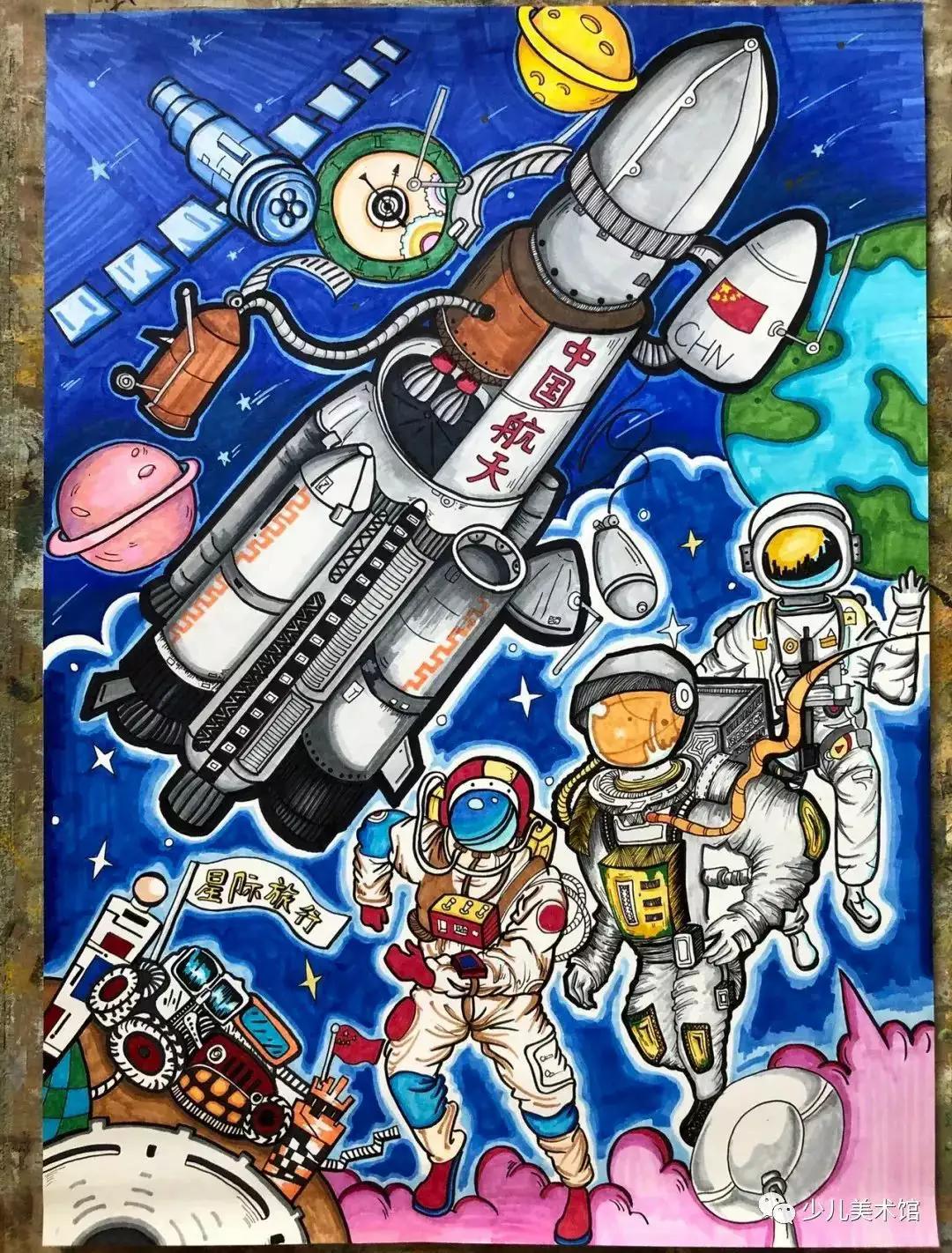 创意美术—太美了！超好看的40幅创意儿童画，张张精品，经典收藏