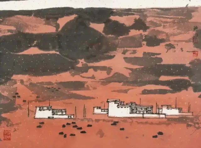 他的画激情迸发，境界博大