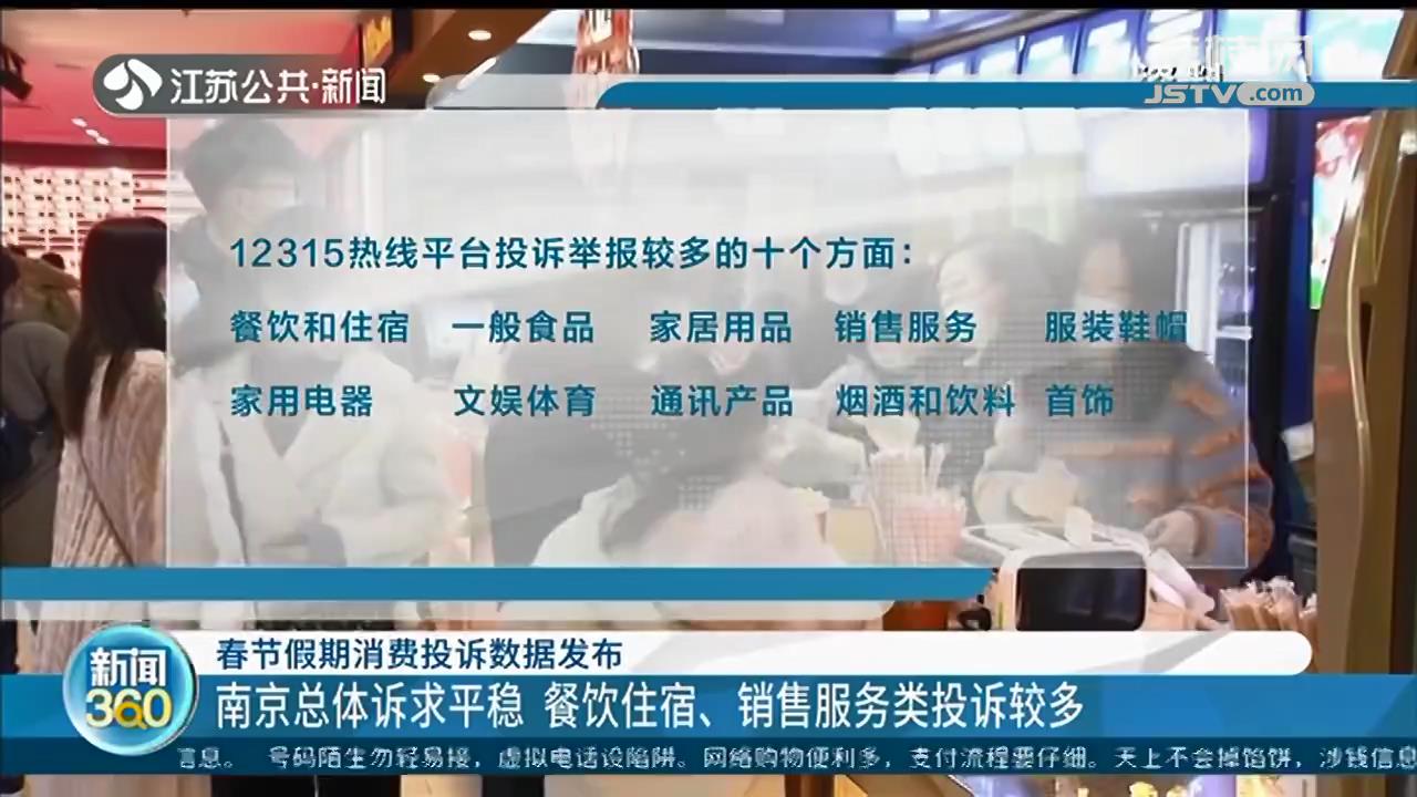 江苏春节假期共受理消费诉求9439件 同比增长18%