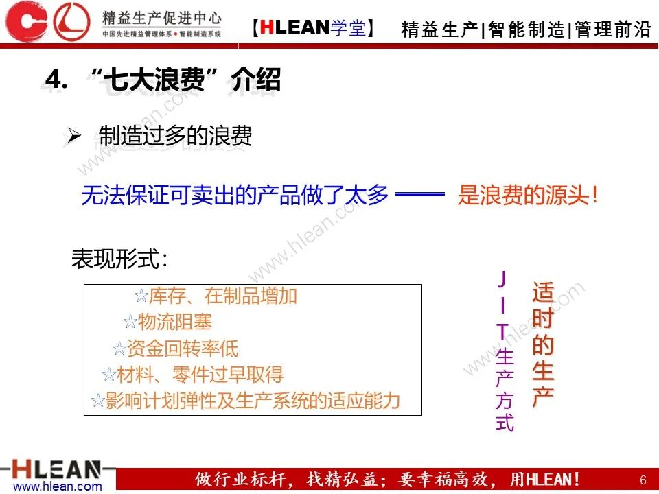 「精益学堂」精益生产—消除七大浪费对策