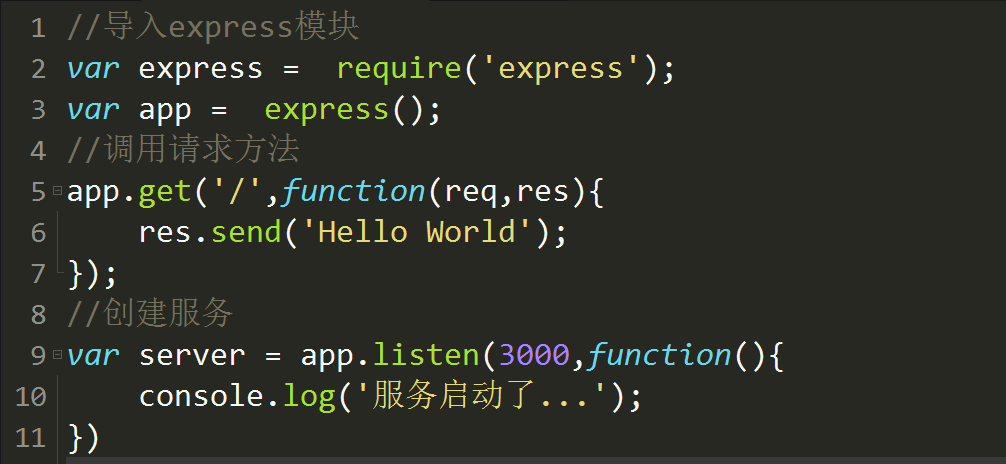 初识Node.js中的express框架