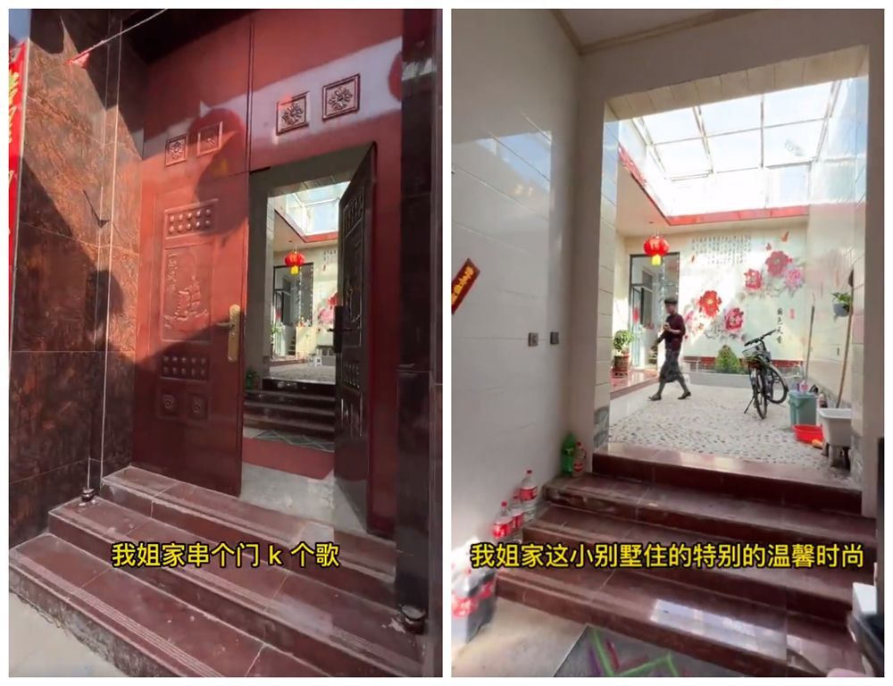 老姐的农村自建别墅阳台装修，温馨实用又不失雅致