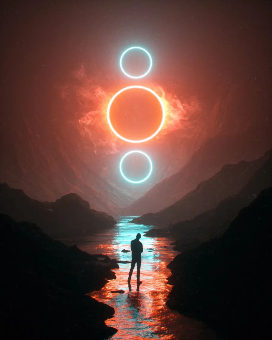 美国画师 stuz0r 笔下神秘宇宙和巨大神明系列场景作品