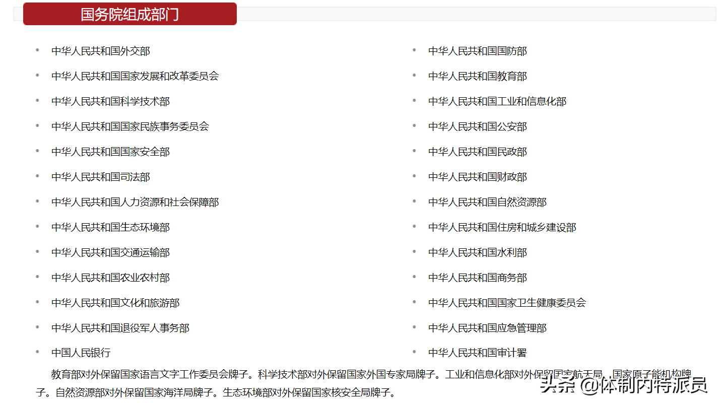 我国有多少个正省部级建制的单位（部门）？