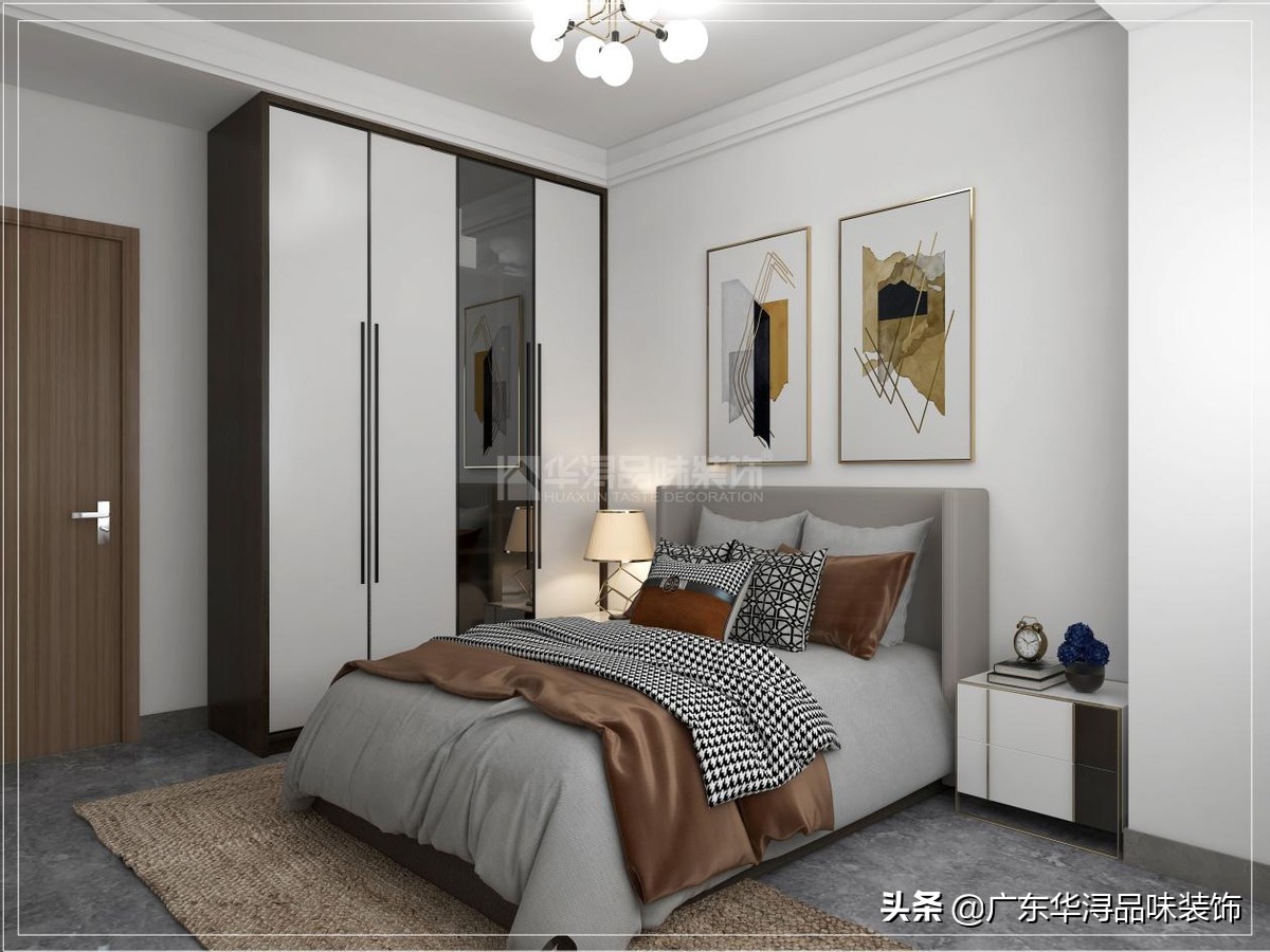 90㎡三室一厅装修现代简约风，抛弃电视柜做成地台，真的节省空间