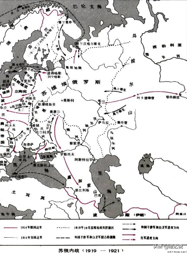 俄罗斯领土扩张简史（五）：浴火再生的苏联和俄罗斯在内战中重建了帝国。