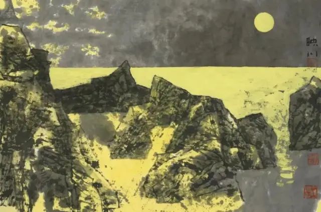 他的画激情迸发，境界博大