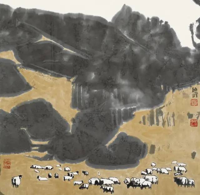 他的画激情迸发，境界博大