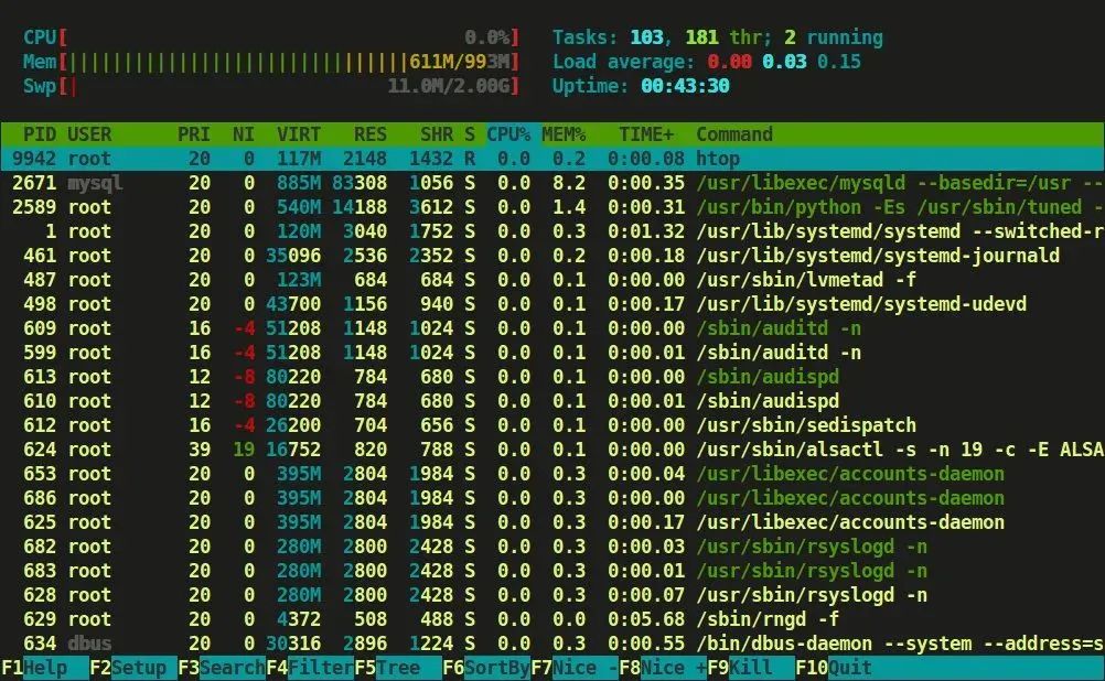 Linux中如何使用Htop监控工具？「网络安全」