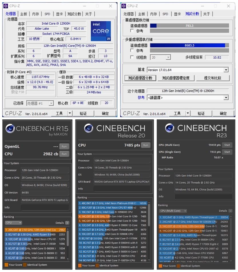 i9-12900H + RTX 3070 Ti 水冷超频游戏本有多强？机械师星辰 17 测评