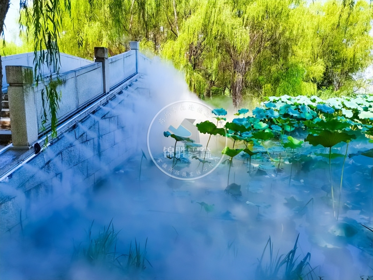 人造雾景观设计营造沉浸式游园体验，唤醒健康与美丽——锦胜雾森