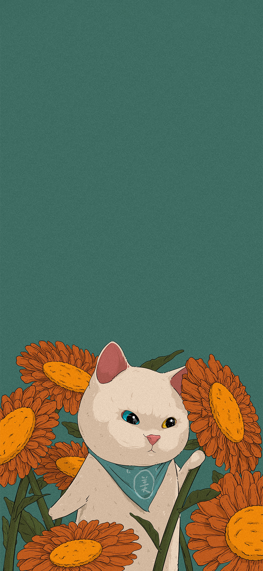 很火的猫咪手绘唯美壁纸