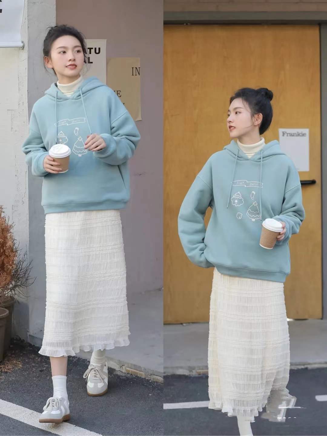 冬天里的“蓝色系”成时尚新宠，显白又治愈，也太好看了吧