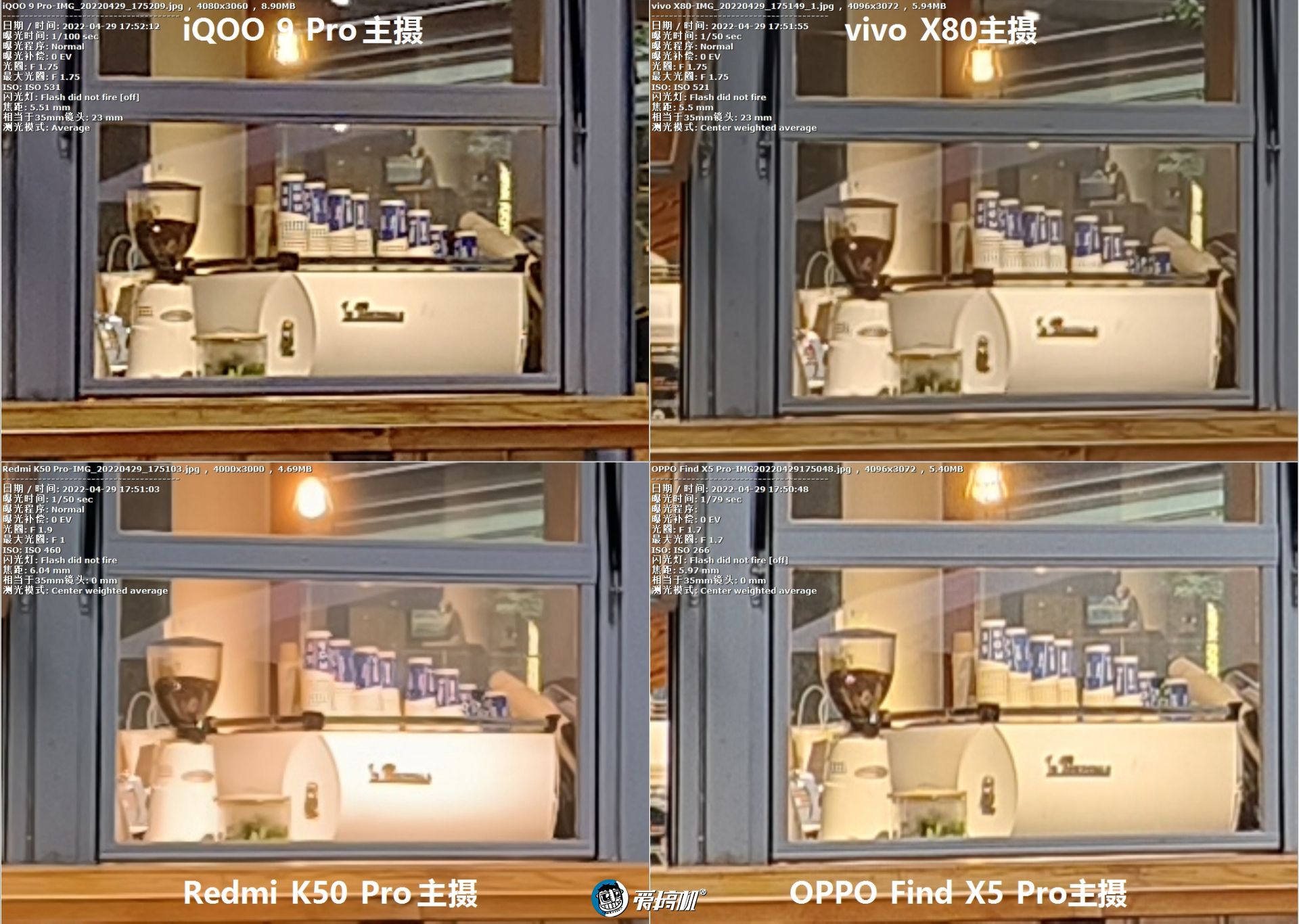 发哥翻身，vivo X80、K50 Pro、Find X5 Pro、iQOO 9 Pro拍照对比