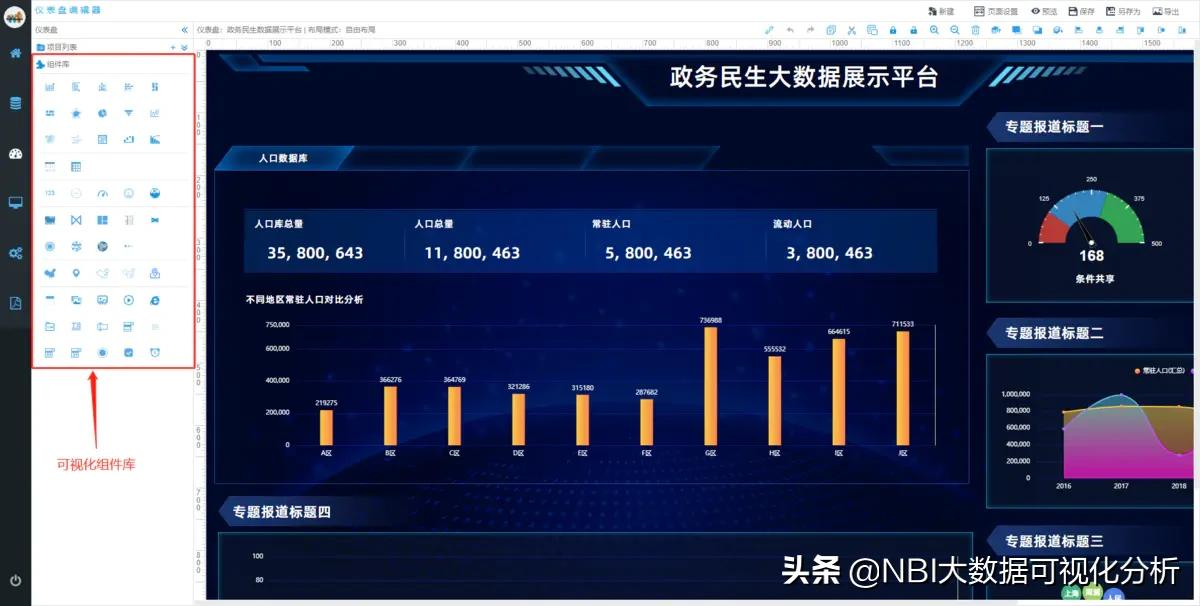 NBI可视化平台快速入门教程（四）数据可视化编辑器介绍