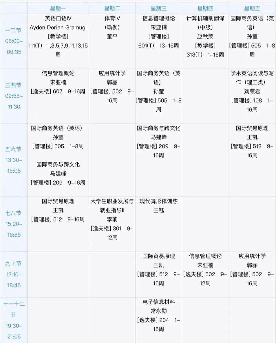 北京高校“超忙”课表曝光！早八晚九，一周40多个课时！网友：不愧是名校！