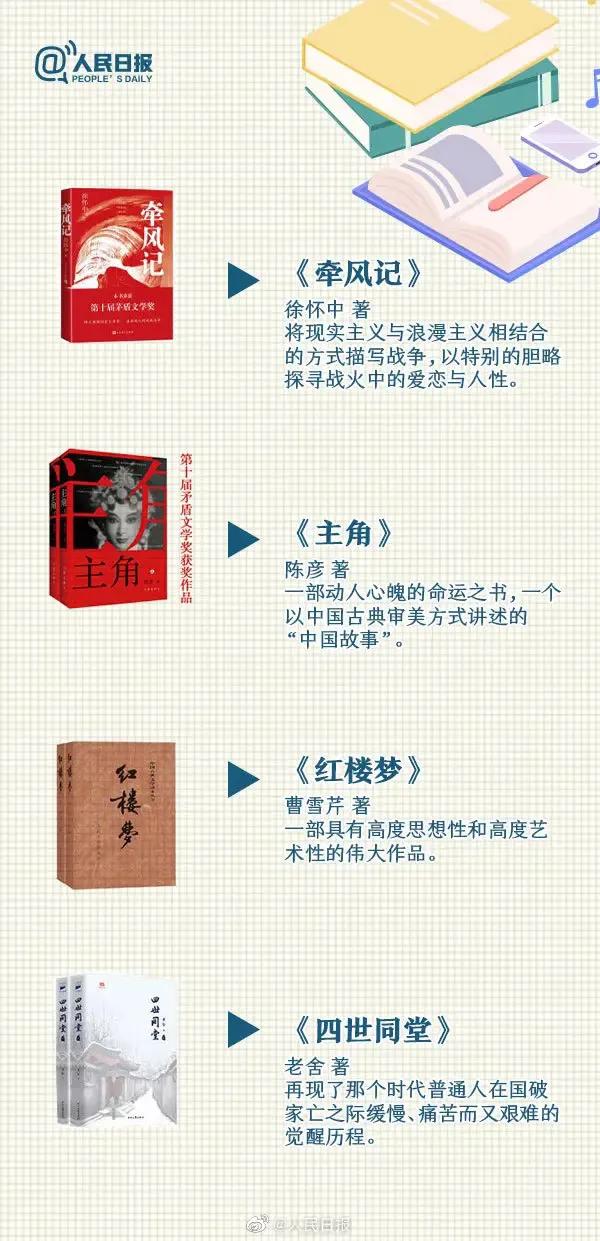 人民日?qǐng)?bào)推薦讀和收藏的40本好書