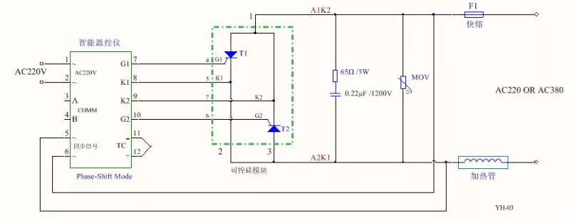 温控器可控硅触发输出控制温度