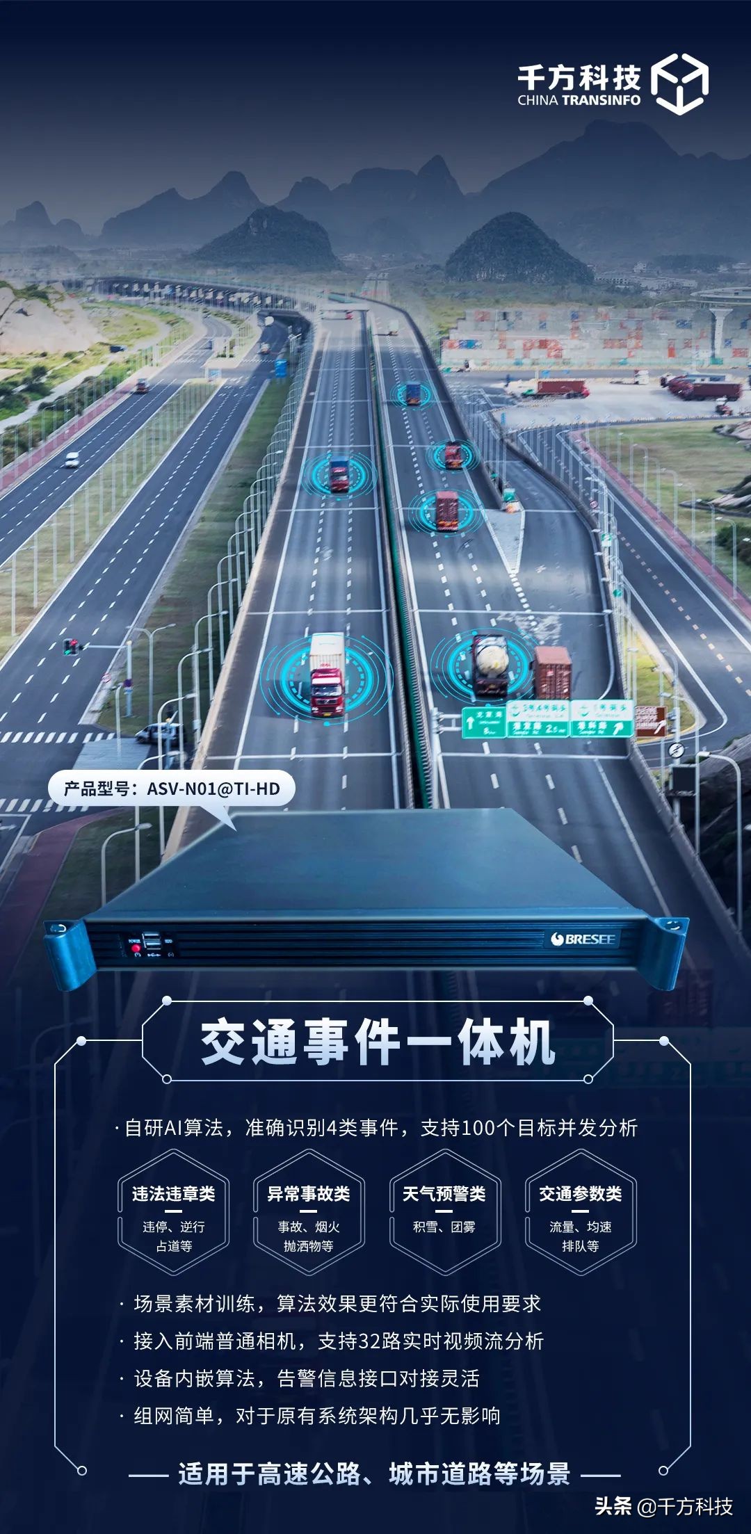 算法知异常，AI护安全丨千方交通事件一体机