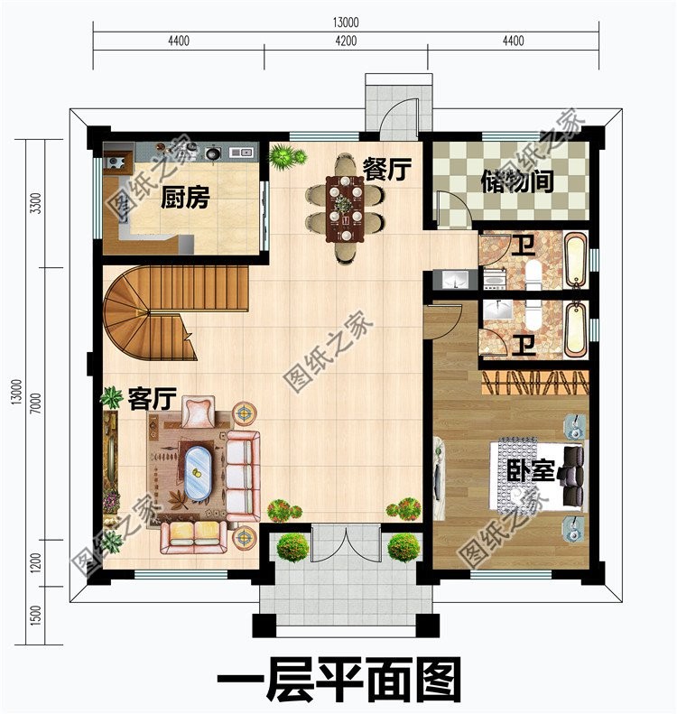 75平方米左右;建築層高:三層;建築高度:13米(含屋頂);別墅效果圖設計