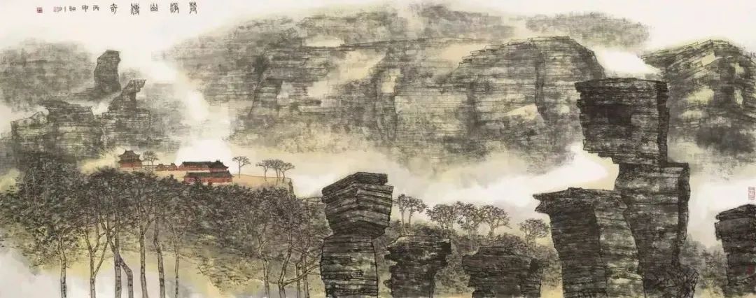 他的画激情迸发，境界博大