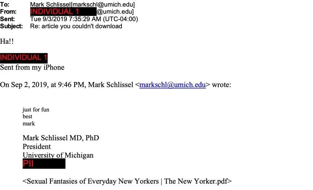 百万年薪世界知名大学校长，竟通过工作邮箱与员工调情