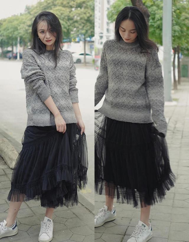 黑色纱裙配什么上衣好看(纱裙这样穿优雅有气质)