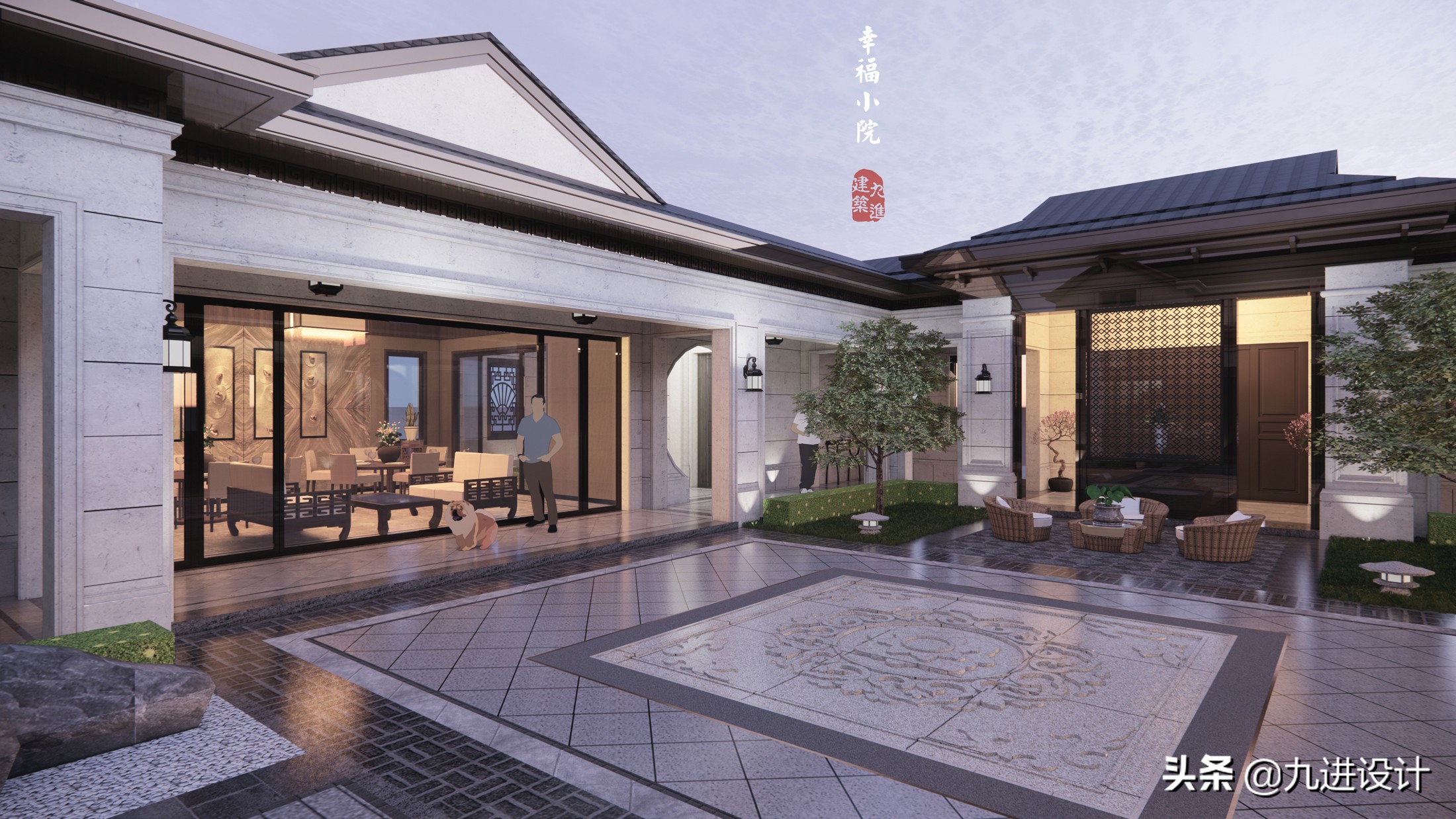 增建平面布局图围合一方雅境园宅新增建房屋围合成一方天地,为业主