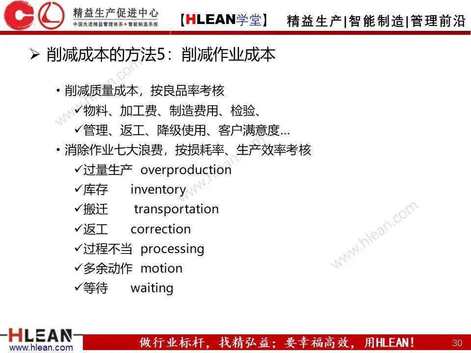 「精益學堂」車間成本為什么總是降低不了？