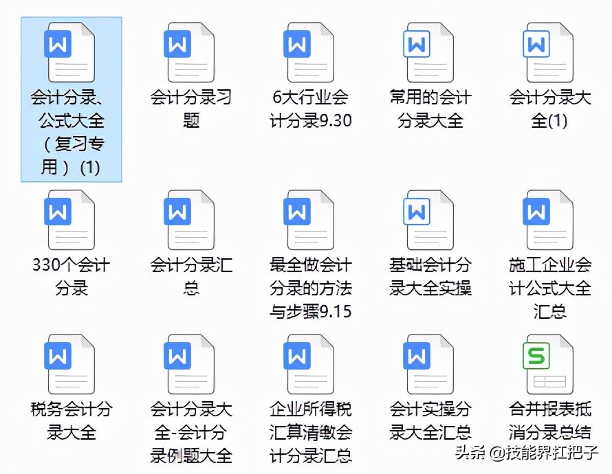会计分录记不住怎么办？32页会计分录大全，专治记不住