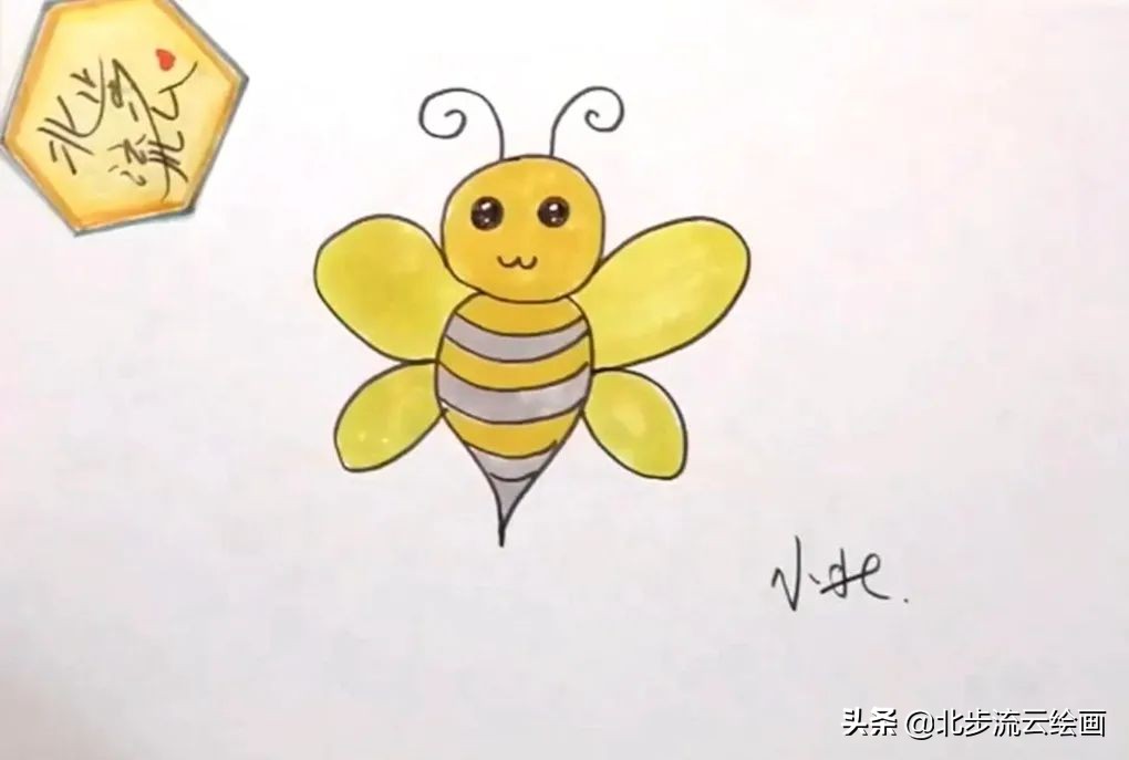 蜜蜂简笔画图片大全(儿童简笔画教程 赤虎壹号