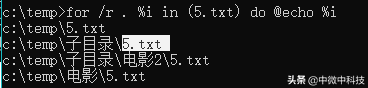 DOS批处理命令：for循环详细说明及例子