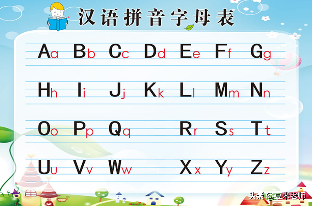一年级语文下册:汉语拼音字母表,要掌握大小字母顺序和书写格式