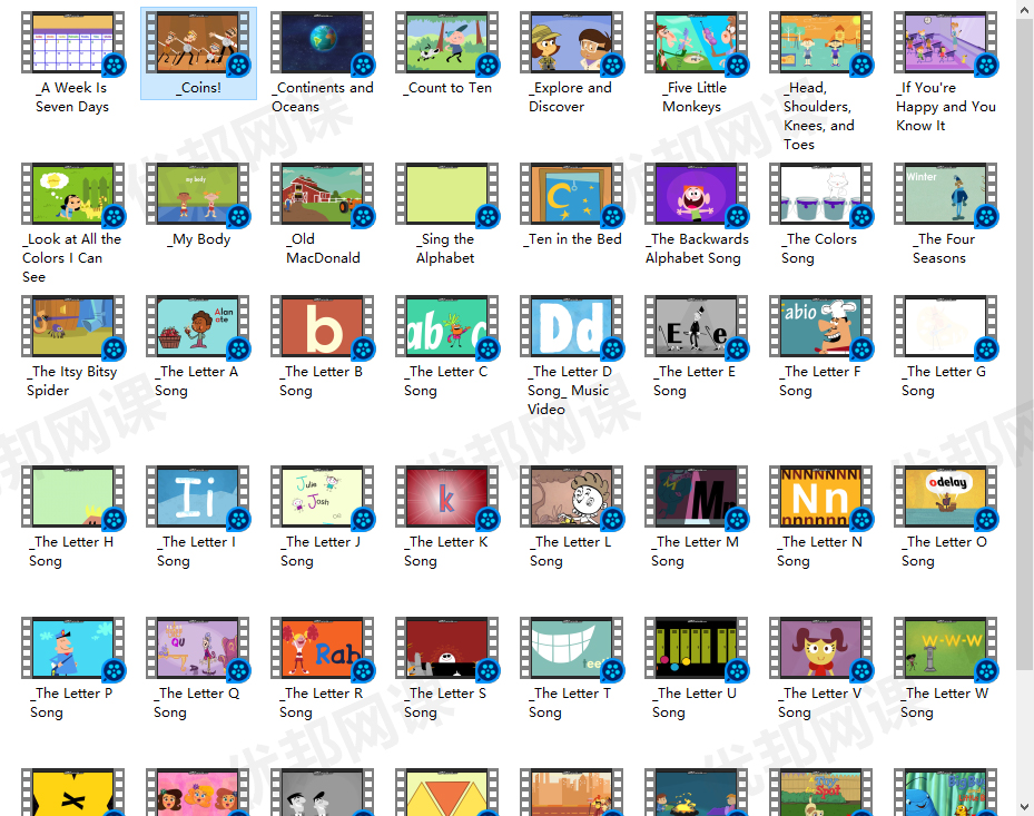 带动画的儿歌（49集英文字母儿歌动画大全）