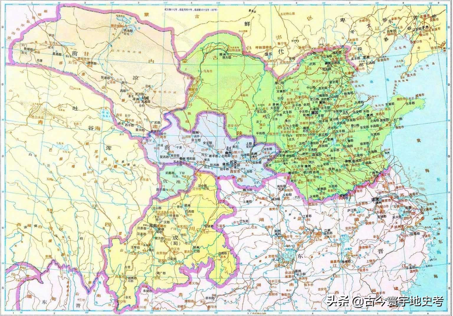 西晋地图(晋朝地方区划地图)