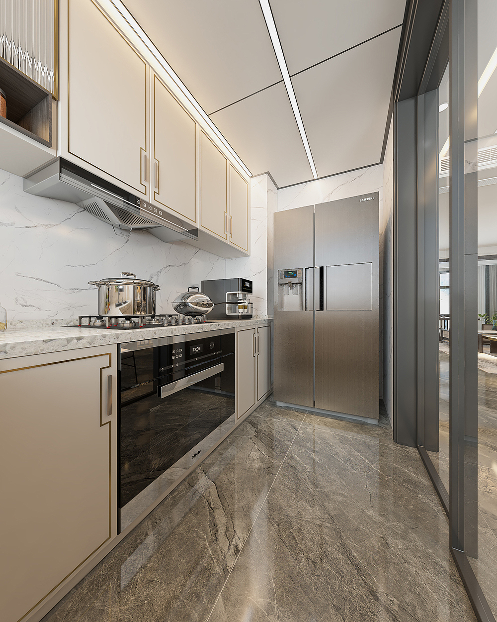 140㎡坚持装新中式，搭配轻奢调，古典与现代结合，高雅又大气