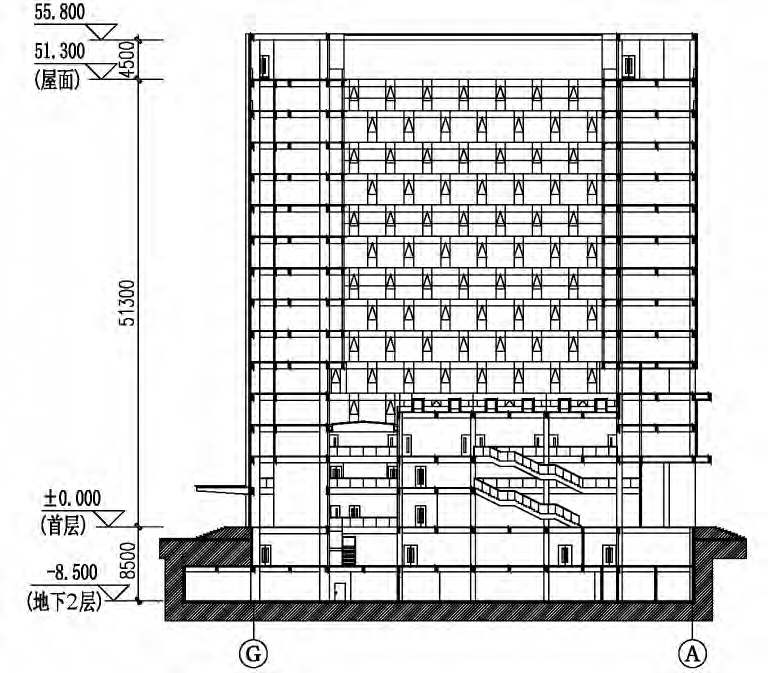 某超限结构及连体钢桁架性能化设计