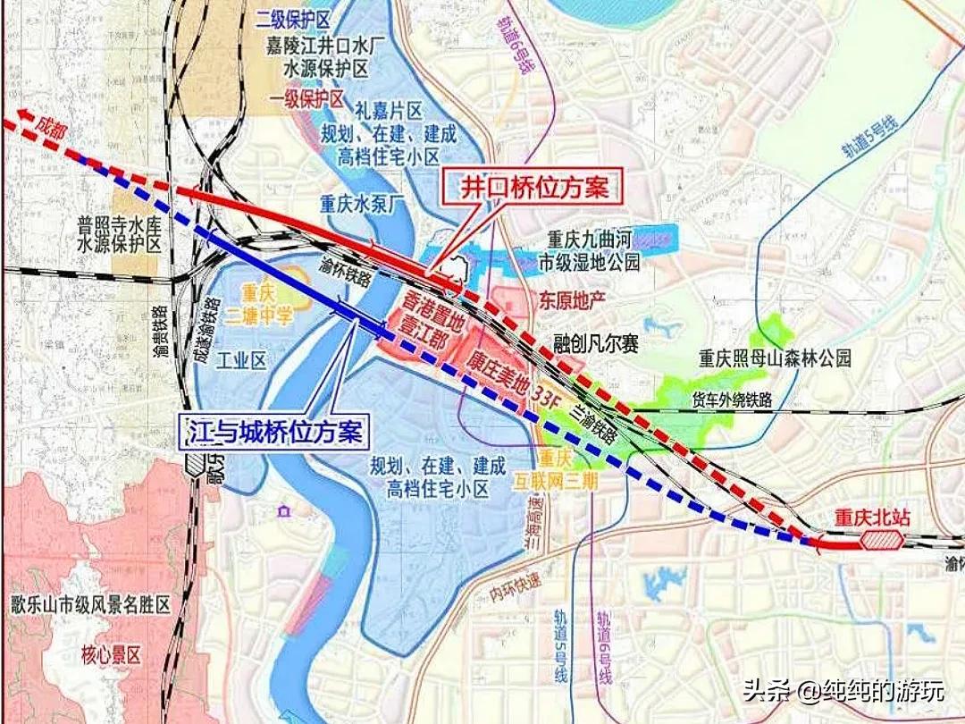 四川省计划新建成都至重庆市的中线高铁线路走向