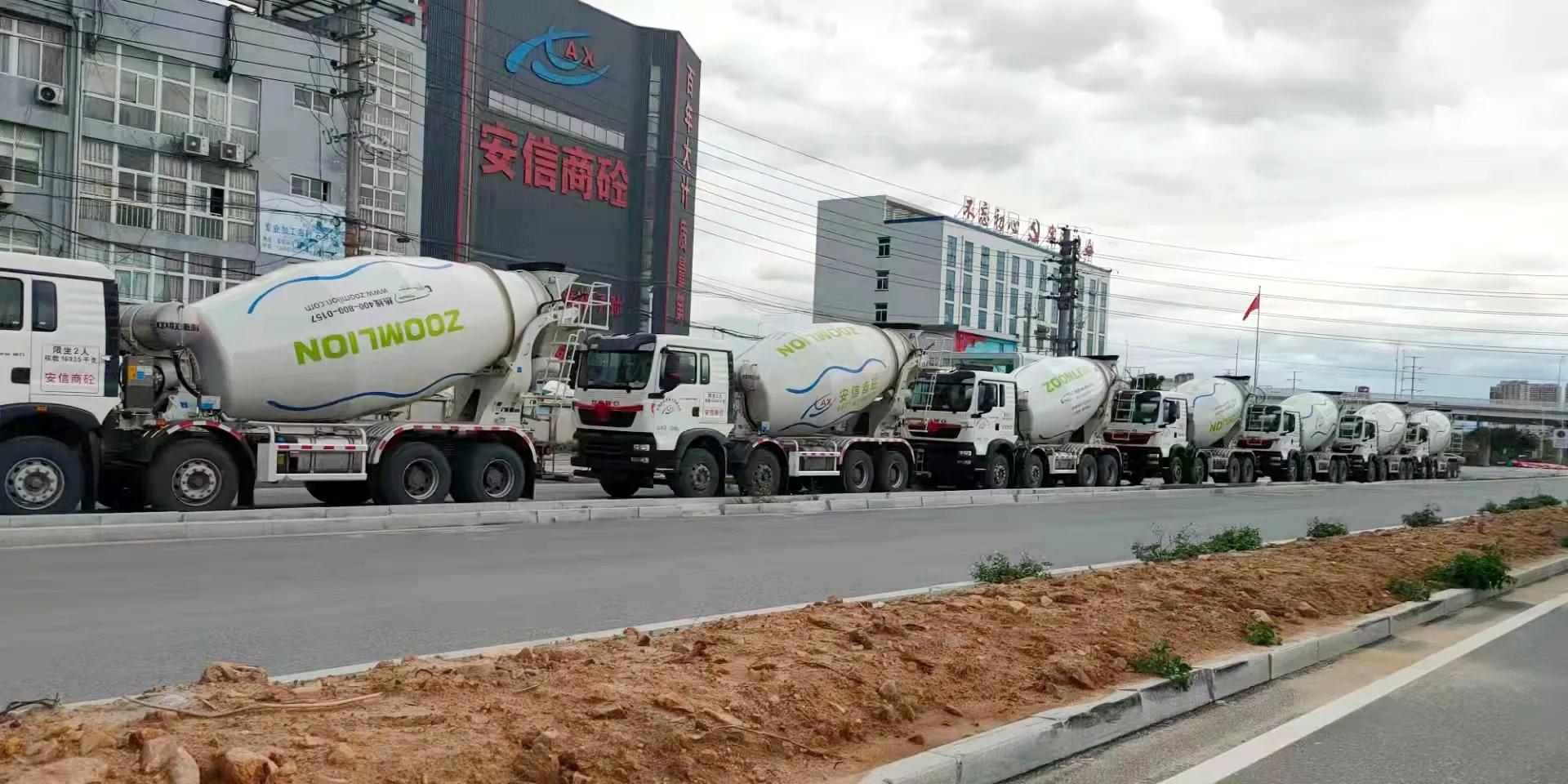 “极光绿”绽放绝美鹿城，南宫·NG28重科国六搅拌车批量交付浙江客户
