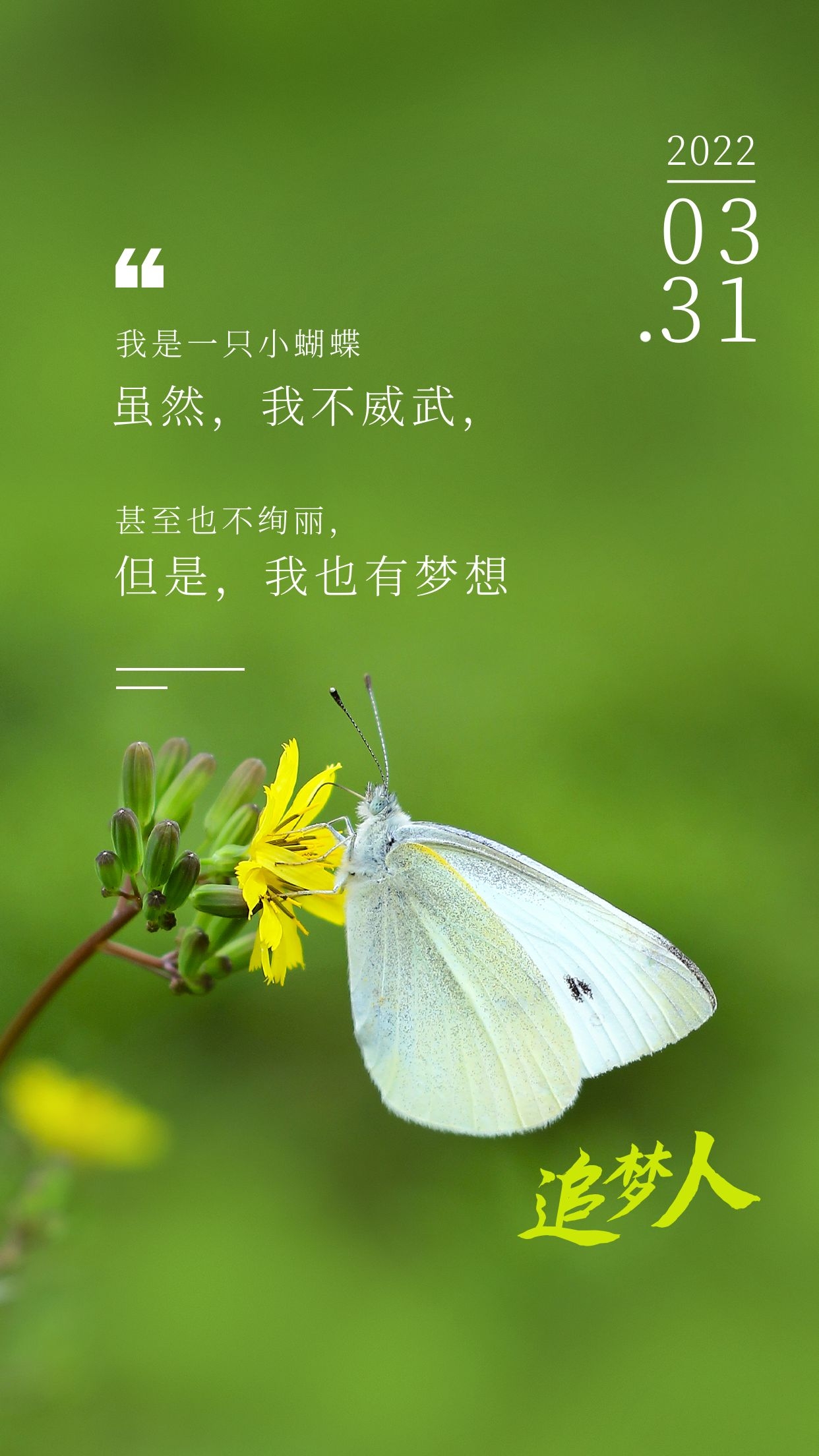 3月31早安图片励志语录，光明为梦想，热血致青春