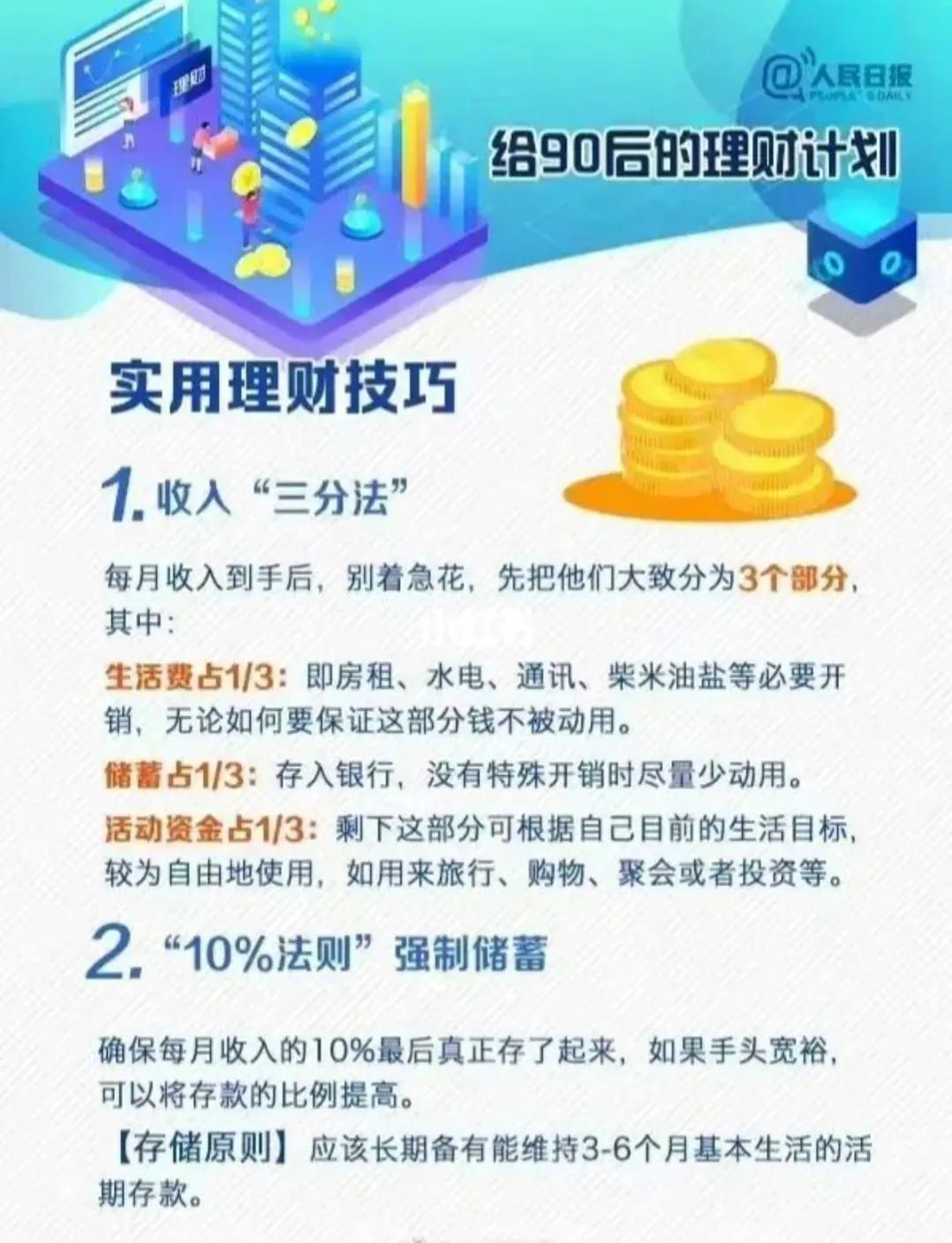 人民日报给到的理财计划，拿去