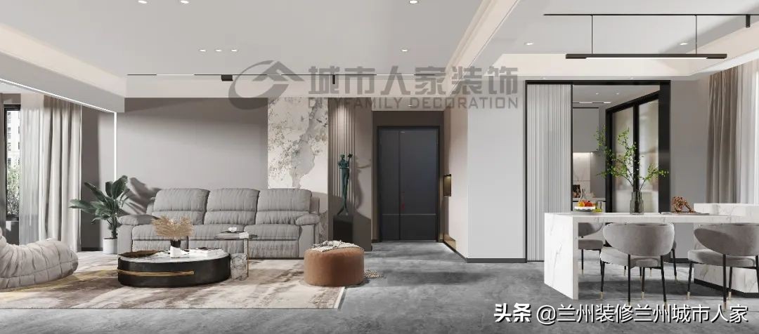 兰州城市人家碧桂园200平米极简风格